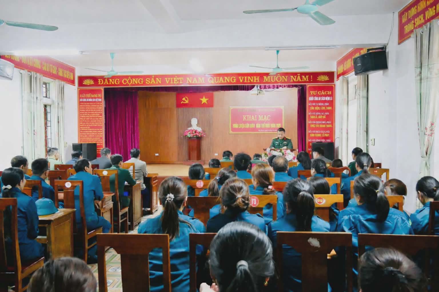 Xã Đức Thịnh tổ chức Lễ khai mạc huấn luyện Dân quân năm thứ nhất năm 2026