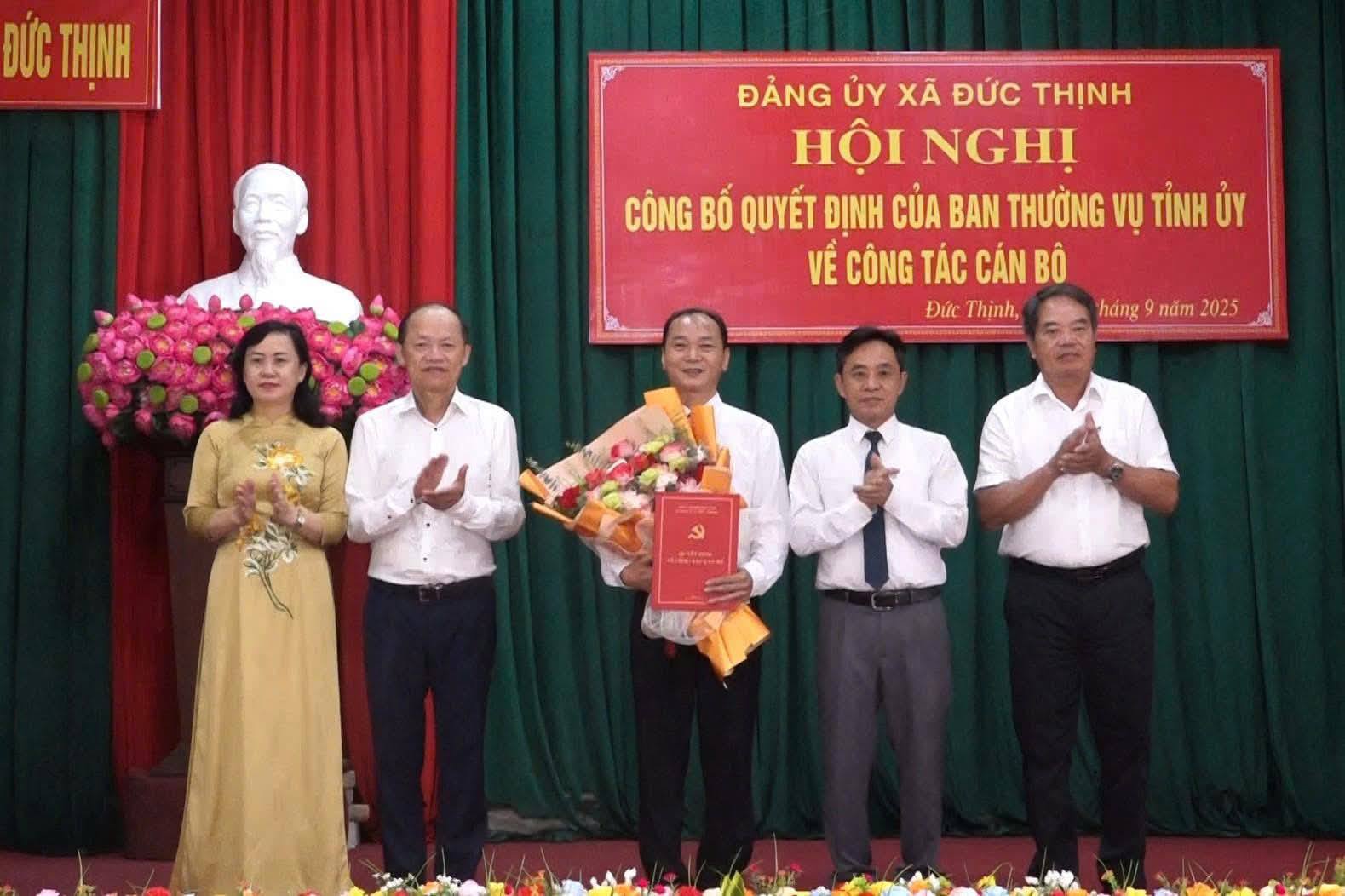 Đảng bộ xã Đức Thịnh có tân Bí thư