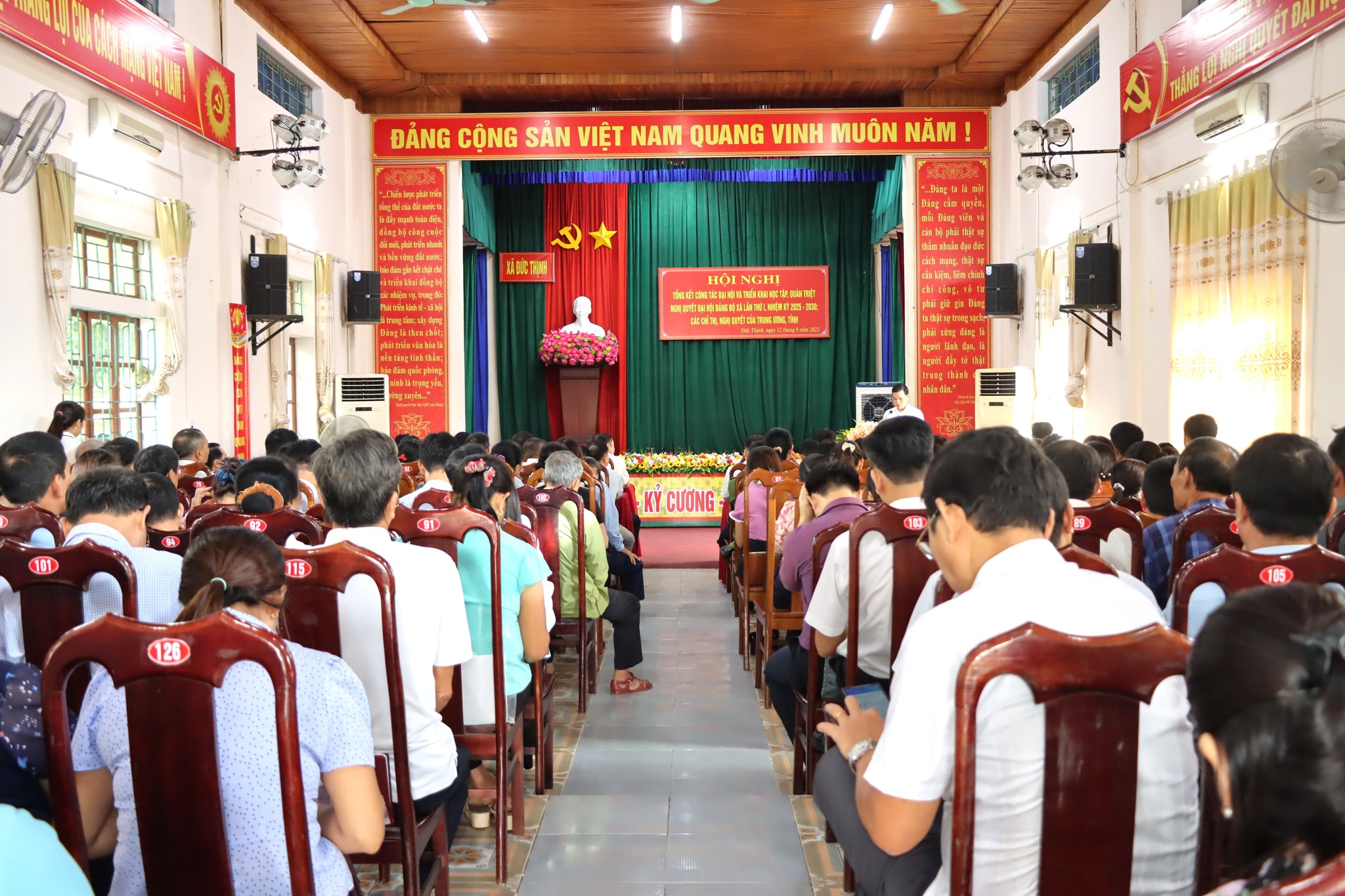 Tổng kết công tác Đại hội Đảng bộ xã; triển khai học tập, quán triệt Nghị quyết Đại hội Đảng bộ xã khóa I, nhiệm kỳ 2025- 2030, các Chỉ thị, Nghị quyết của Trung ương, tỉnh.