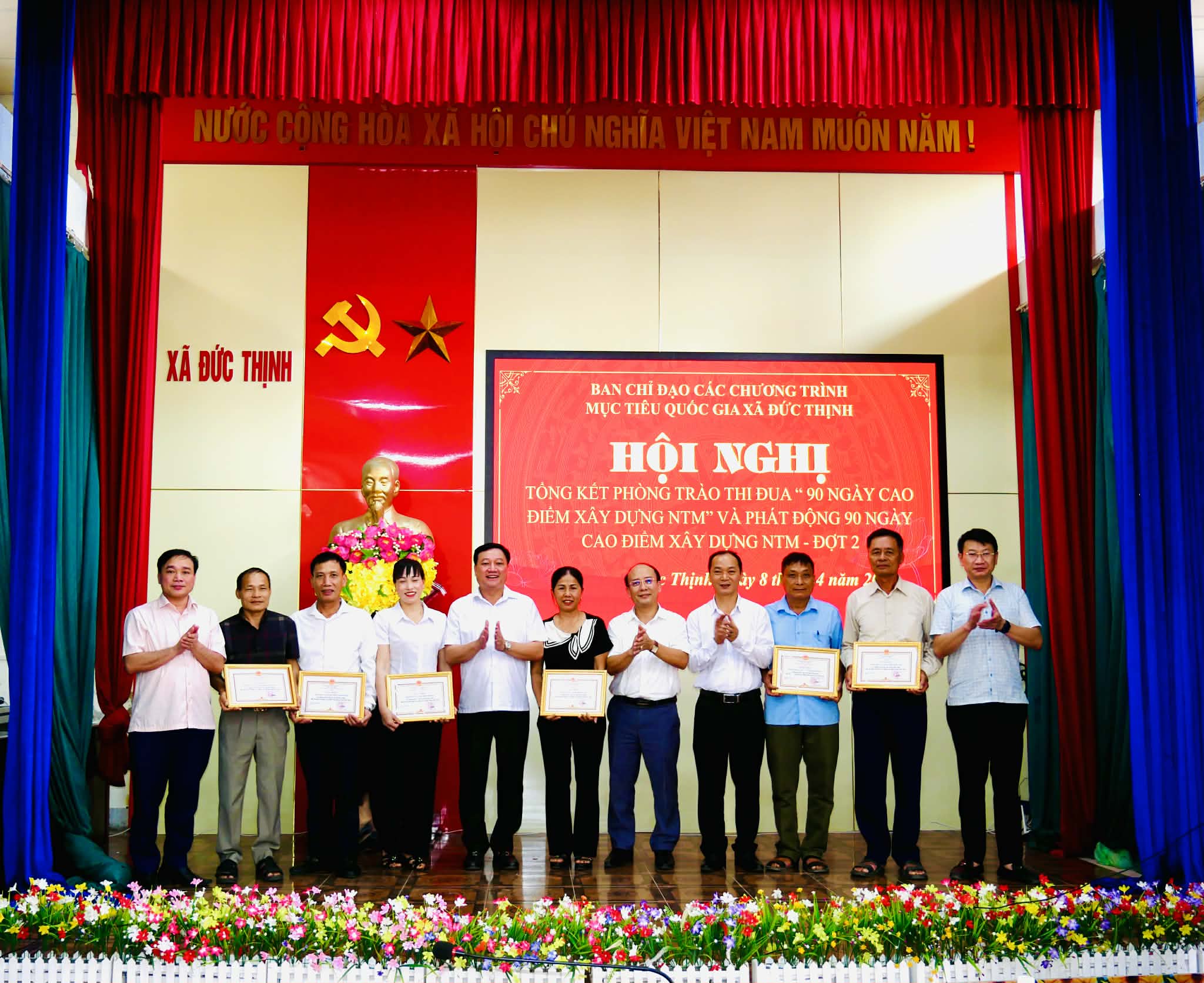 Xã Đức Thịnh tổng kết phong trào “90 ngày cao điểm xây dựng nông thôn mới” đợt 1, phát động đợt 2 năm 2026