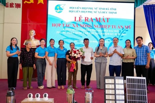 Hội LHPN xã Đức Thịnh ra mắt Hợp tác xã Nông nghiệp Tổng hợp Tuấn Mỹ 