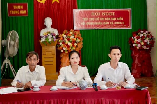 Đại biểu HĐND xã Đức Thịnh tiếp xúc cử tri trước kỳ họp thường lệ giữa năm 2026