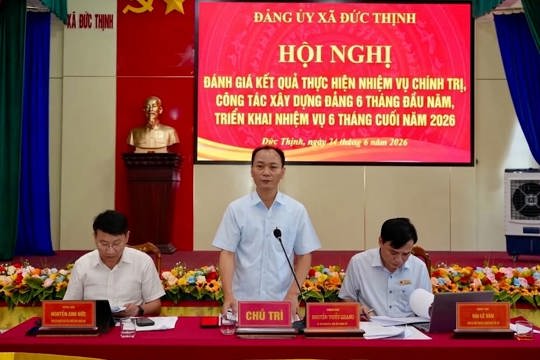 Đảng bộ xã Đức Thịnh tập trung thực hiện thắng lợi các nhiệm vụ trọng tâm năm 2026 