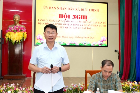 Đức Thịnh tập trung tháo gỡ vướng mắc, đẩy nhanh làm sạch dữ liệu đất đai