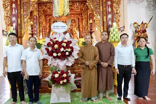 Lãnh đạo xã Đức Thịnh thăm, chúc mừng các cơ sở phật giáo nhân dịp đại lễ phật đản phật lịch 2570 - dương lịch 2026