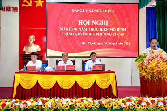 Đức Thịnh sơ kết 01 năm thực hiện chính quyền địa phương 2 cấp: Bộ báy tinh gọn, vận hành hiệu quả, phục vụ nhân dân ngày càng tốt hơn