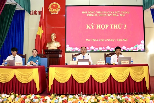 HĐND xã Đức Thịnh khai mạc kỳ họp thứ 3, HĐND xã khoá II, nhiệm kỳ 2026 - 2031