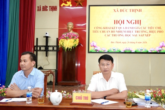 Đức Thịnh công khai kết quả đánh giá tiêu chí, tiêu chuẩn phục vụ bổ nhiệm viên chức quản lý trường học