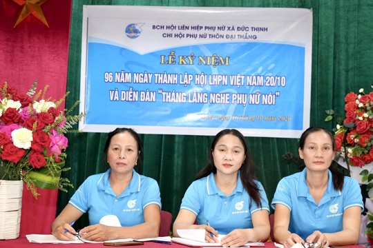 Phụ nữ Đức Thịnh sôi nổi các hoạt động chào mừng ngày 20/10 