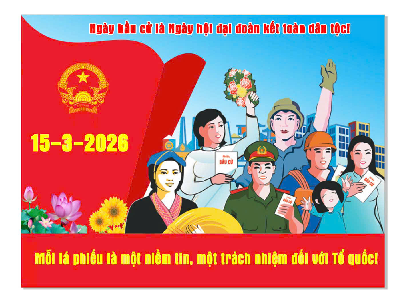 BÀI TUYÊN TRUYỀN VỀ CUỘC BẦU CỬ ĐẠI BIỂU QUỐC HỘI KHOÁ XVI VÀ ĐẠI BIỂU HỘI ĐỒNG NHÂN DÂN CÁC CẤP NHIỆM KỲ 2026-2031